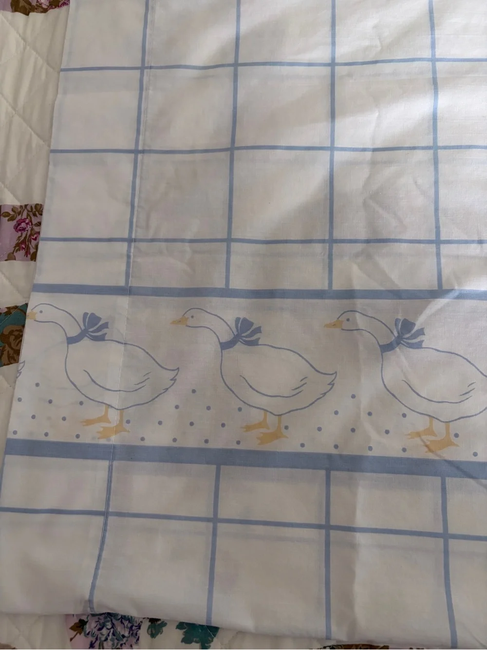 Vintage 1970s/1980s Cannon Monticello Country Cottage Goose King Pillowcase Set